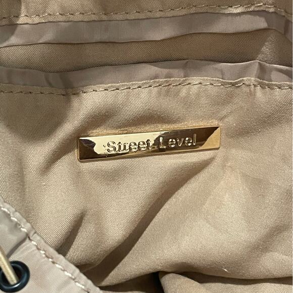 Street Level Boutique Puffer Backpack Tan Beige Medium-Sized - Picture 11 of 14